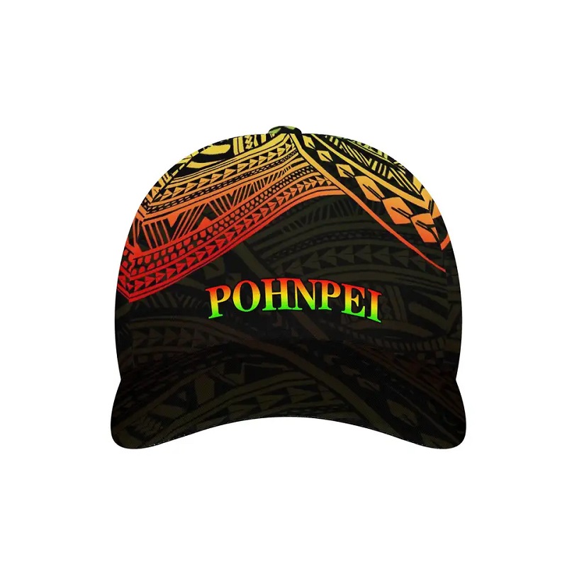 New Micronezia Pohnpei Flag imprimat Baseball Cap Cap Polinezie Tatuaj Capace sportive Monate Reglabil Reglabil Unisex Outdoor pălărie în aer liber