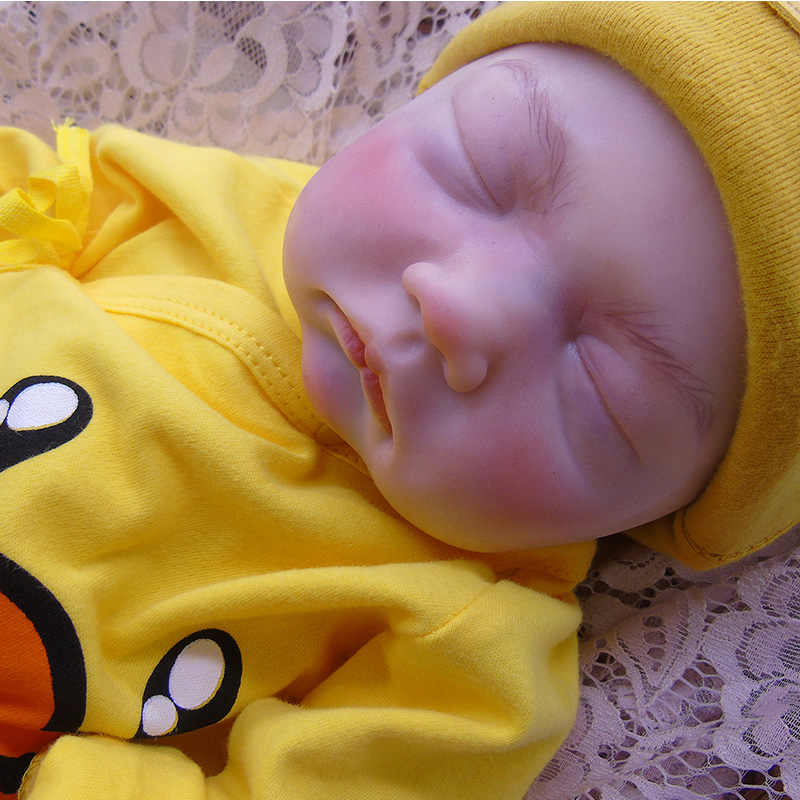 Simulare ridicată a renaște -vă păpușa siliconului Reborn Baby adormit Silicon Reborn Doll Realist (după machiaj)