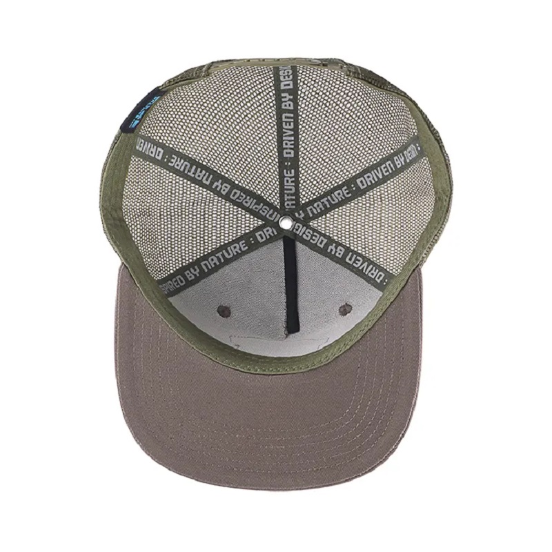 Fashion popular plate cu plasă de plasă pălărie gri Patch 5 panou plastic Snapback Cap Cap și pălărie