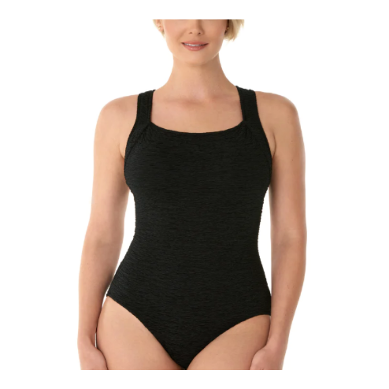 Black One Piece Swimsuit Back Back