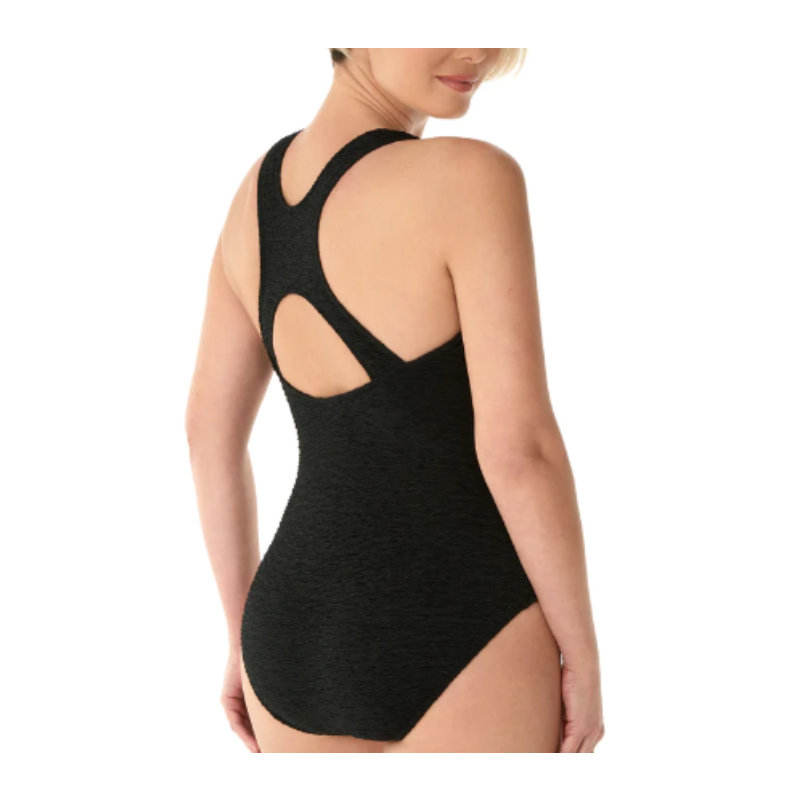 Black One Piece Swimsuit Back Back