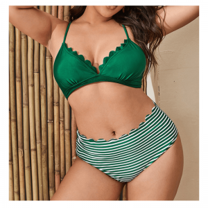 Bikini Sexy Print Flounce două bucăți de baie