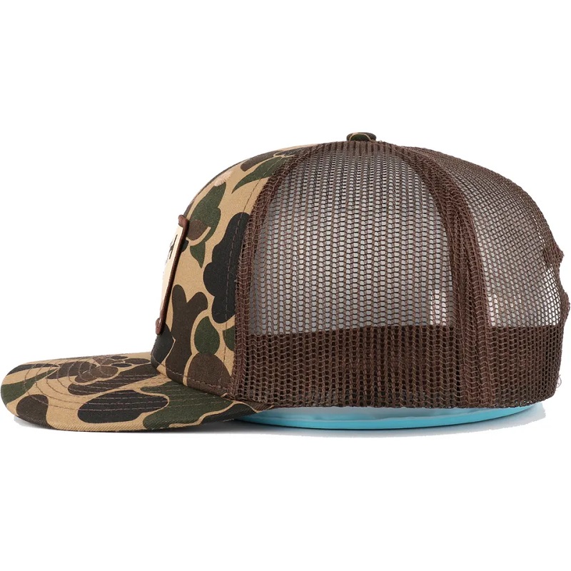 Custom Duck Brown Camo Snapback Mesh Patch Logo 6 Panou Richardson 112 Trucker Cap Bat