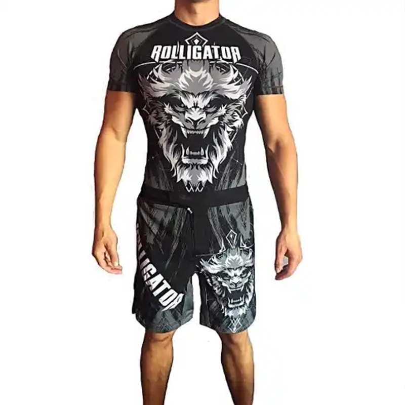 Cina cu ridicata Furnizor mai bun de Gărzi de erupție pentru bărbați premium personalizați BJJ Nogis, Jiu Jitsu Gi Rash Guard