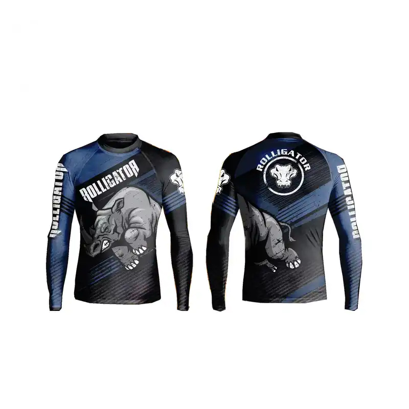 Cina cu ridicata Furnizor mai bun de Gărzi de erupție pentru bărbați premium personalizați BJJ Nogis, Jiu Jitsu Gi Rash Guard