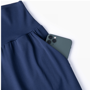 Pantaloni de yoga cu picioare largi de buzunar