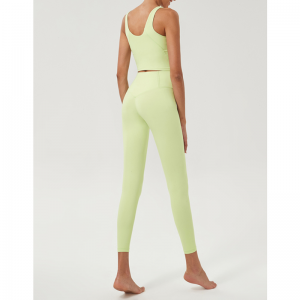 Set de yoga în formă de talie înaltă cu talie