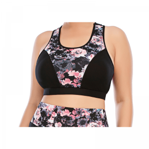 Trei piese set de yoga floral în formă de U