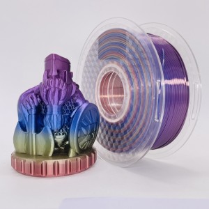 Silk Rainbow Multicolour Pla Filament Color Pastel1.75mm 3D Imprimantă PLA