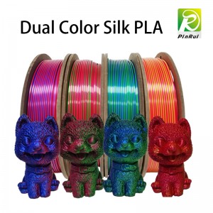 Două culori în filament cu filament de mătase de culoare dublă pentru imprimantă 3D Filament fierbinte pinrui