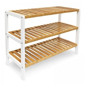Stand Stand Shelf Organizator de pantofi din bambus