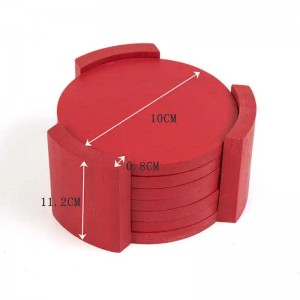 Cupa colorată de bambus modern căldură tigaie bere bere bambus bea coaster set rotund