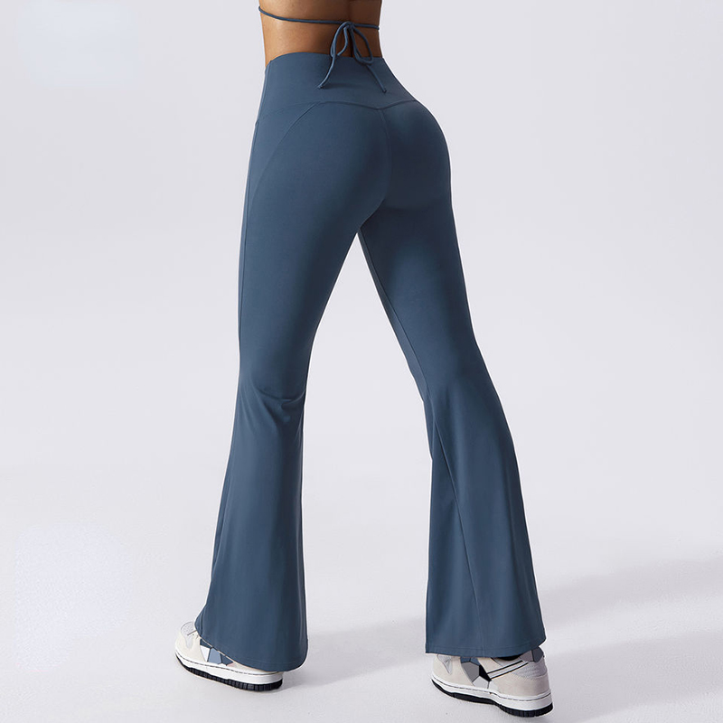 SC1098 Logo personalizat Pantaloni de yoga respirabil Pantaje cu talie înaltă Legguri pentru femei Control de burtă Leggings Flare