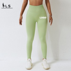 SC10109 Gimnastică fără gimnastică Legginguri Yoga Femei cu colanți cu logo personalizat pentru femei cu fundul pantalonilor de yoga