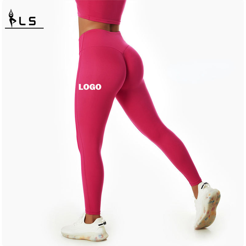 SC101010 Preț cu ridicata Preț cu talie mare cu talie Yoga Leggings Scrunch Leggings pentru femei cu logo personalizat