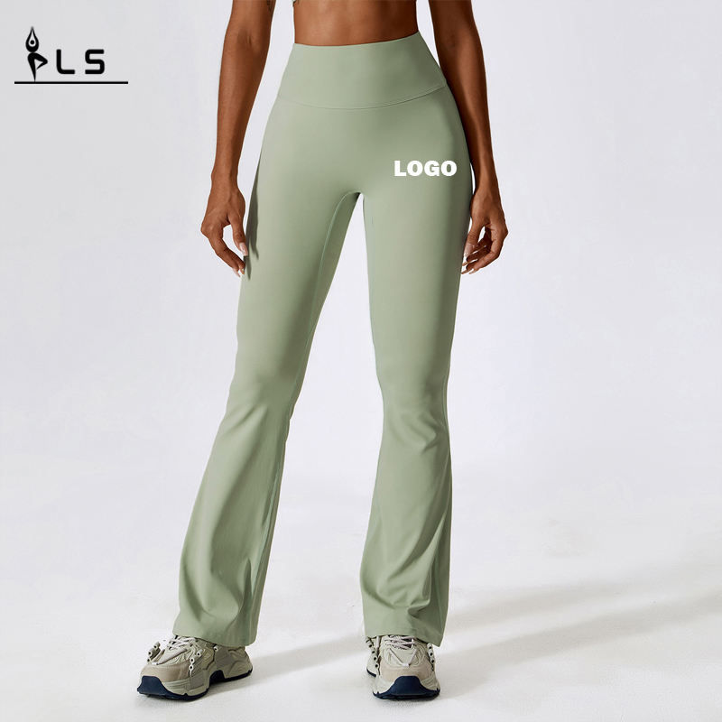 SC101110 Scrunch Butt Flare Leggings Pantaloni de yoga pentru femei Ridicând jambiere sportive Sporturi de yoga evacuați