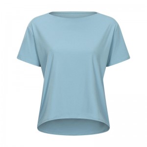 SC10266 Logo personalizat Yoga cămașă Tricou Antrenament Pullover Yoga Cămașă cu mânecă scurtă Sport Yoga Antrenament liber tricou rapid uscat femei