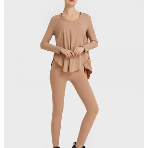 SC10272 Tricou Loose Casual Fitness Yoga cu mânecă lungă Top Yoga cu mânecă lungă pentru femei tricou tricou