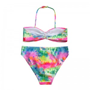 Costum de baie pentru copii cu gâtul și culoarea gradientului