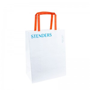 Genti de hârtie personalizate cu mânere de hârtie Kraft Bag Mânere Logo Garme de hârtie personalizate cu pungă de hârtie cu logo