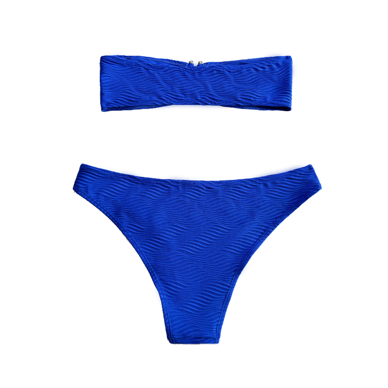 Costum de baie Split Model Blue Patter Special Breat fără button U-buton Split Button