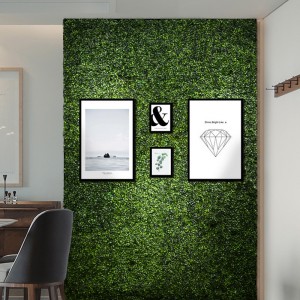 Decorativ artificial din lemn de box vertical verde Grădină verde durabilă Vivid Grass Wall for Garden Furnizor Decor denuntă Decorațiuni de grădinărit
