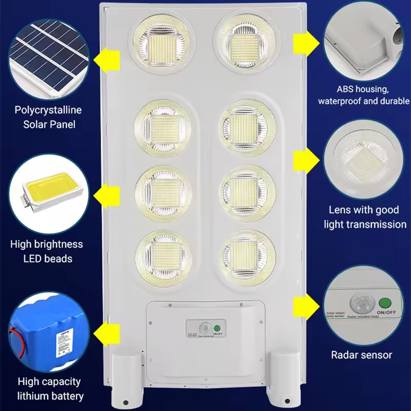 Lumina de grădină solară albă