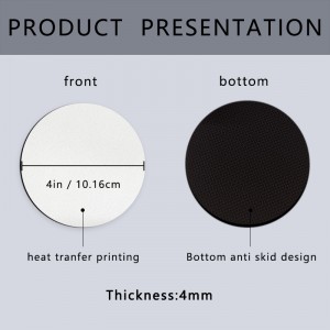 Sublimare coastele semifabricate din piațaneoprenului rotund pentru băuturi coșuri auto sublimatienecompletată