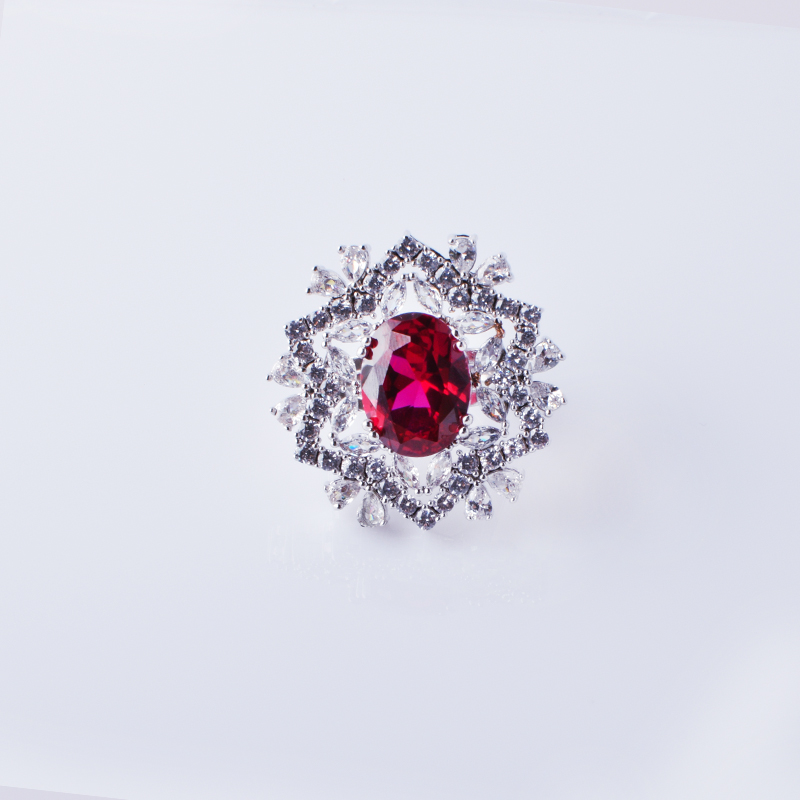 Cercul elegant Hongde cu inele de logodnă cubic albastru cubic din oțel inoxidabil pentru femei bijuterii denuntă culoare argintiu