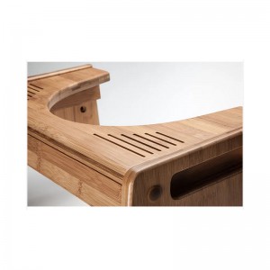 Scaun de toaletă pentru baie din bambus