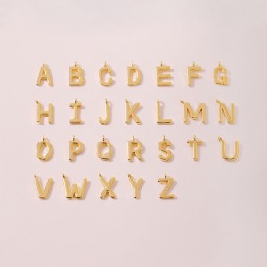 Hongde placat cu aur de 14K A-Z Initial Colier Colier initial pentru femei - Colier cu litere delicate placat cu aur de 14k alfabet simplu A-Colier Z Colier cunume monogramă personalizat pentru bijuterii pentru femei