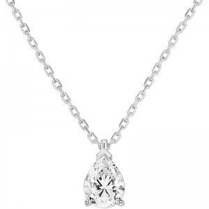 Lacrimă ovală-pandantiv în formă de diamant artificial colier elegant cu laser reglabil