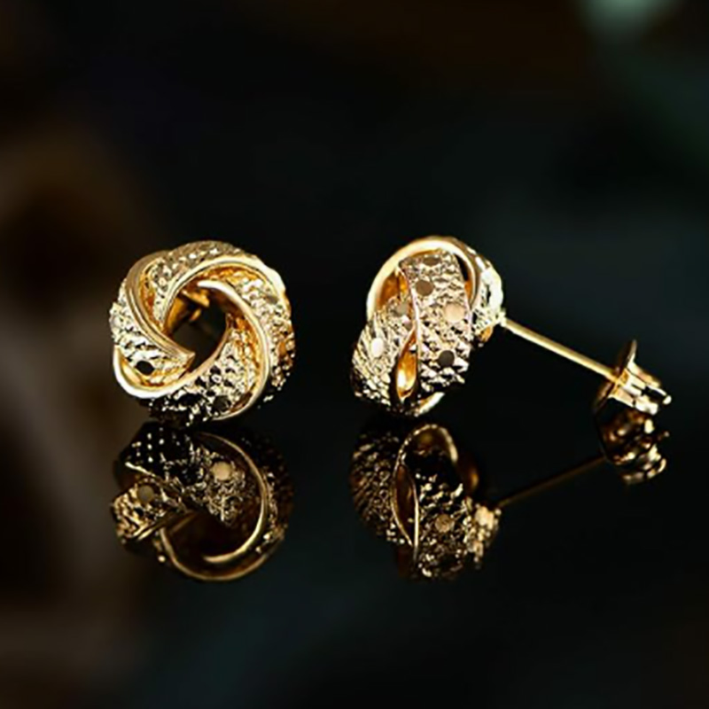 Cercei cunoduri de aur de lux 18k de aur - clasic - clasic & Design texturat elegant pentru rafinament atemporal