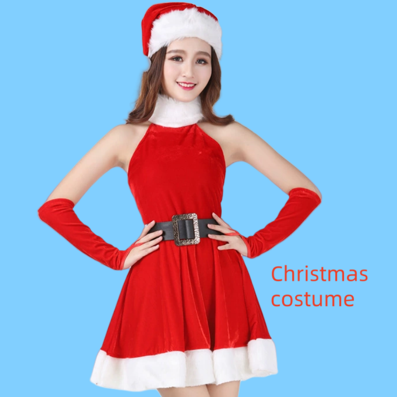 Costum de Crăciun, ancoră feminină celebritate pe internet\Costumul lui, cosplay Sexy Bunny Girl Tinkfit, Costum de performanță, Christmas Battle Robe,numărul articolului 325 Preț: ＄ 133.99