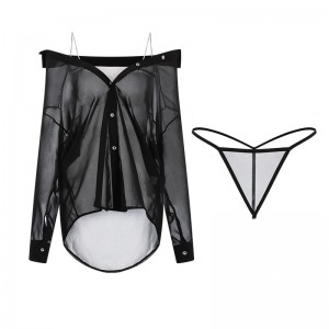 Stilnou plus-Lenjerie sexy de dimensiuni. Un vezi pur și atrăgător-Prin rochia de alunecare a șifonului cu un V adânc-gât, scăzut-Reduceți designul și bretele, parte a unui preț uniform2622: Preț:$108.99