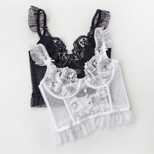 Sexy și ultra-Corset subțire-lenjerie în stil cu structură de pește. Ea\\Lenjeria din dantelă cu un design frumos din spate. Face ca sânii mari să pară mai mici, împiedică scăderea și asigură ascensiune. Sutienul este inclu...