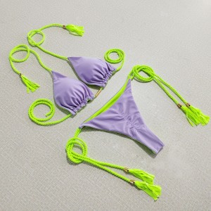 Sexy două - Bikini bucate pentru fete fierbinți. Stil triunghi, dublu - Culoare pe față - blocare. Costum de baie pentru bikini de plajă, trei - Point Style 8826 Preț:$79.99