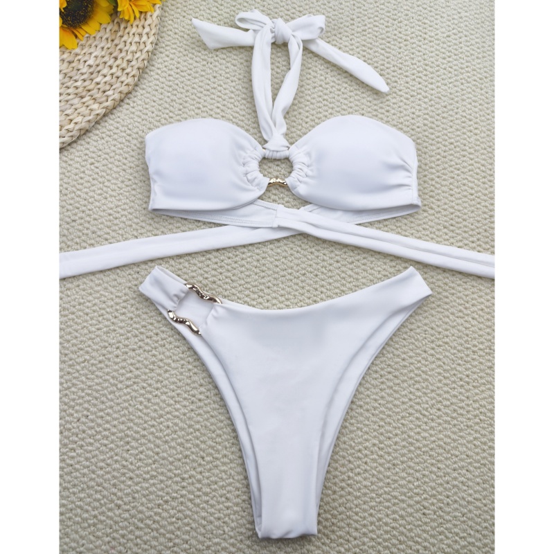 2025 New Sexy Two - Set de bikini bucăți. Stil european și american cu legături, scăzut - Talie. Cruce - Articol de frontieră pentru Amazon. Costum de baie bikini XY2513 Preț:$79.99