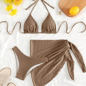 Nou 2025 european și american-Stil sexy solid-Culoare două-Bikini de piesă. Potrivit pentru comerțul exterior și pentru traversare-frontiera e-Comerț pe Amazon și Aliexpress. Bikini legați 8942 Preț:$99.99