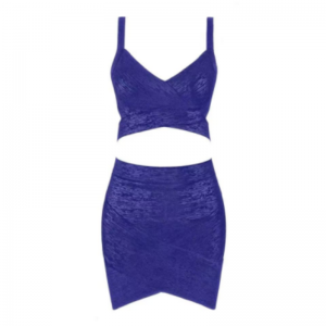 CaMisol tricot tipărit din aur, set de fuste de șold