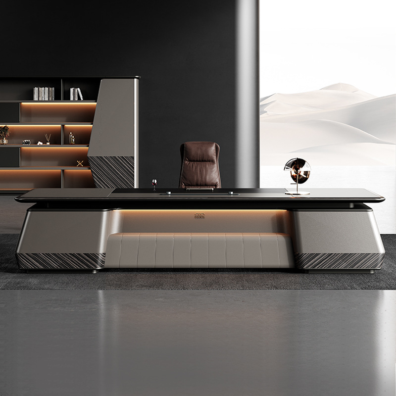 Model DBT006 Panou de lux-Style Manager Single Executive Desk, Președinte\\Birou mare de birou cu set de scaune, birou Boss